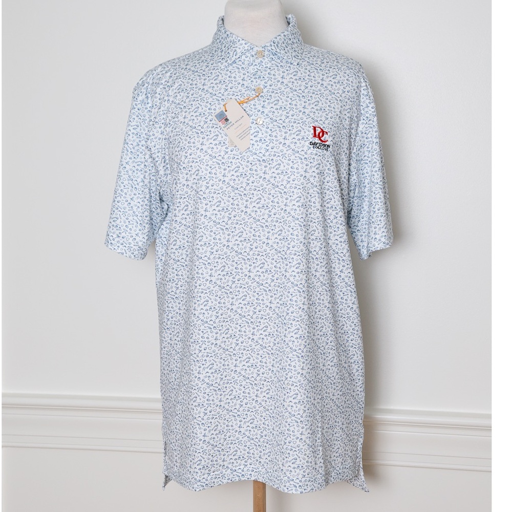 NWT Peter Millar Batter Up Davidson College Performance Jersey Polo Size Medium